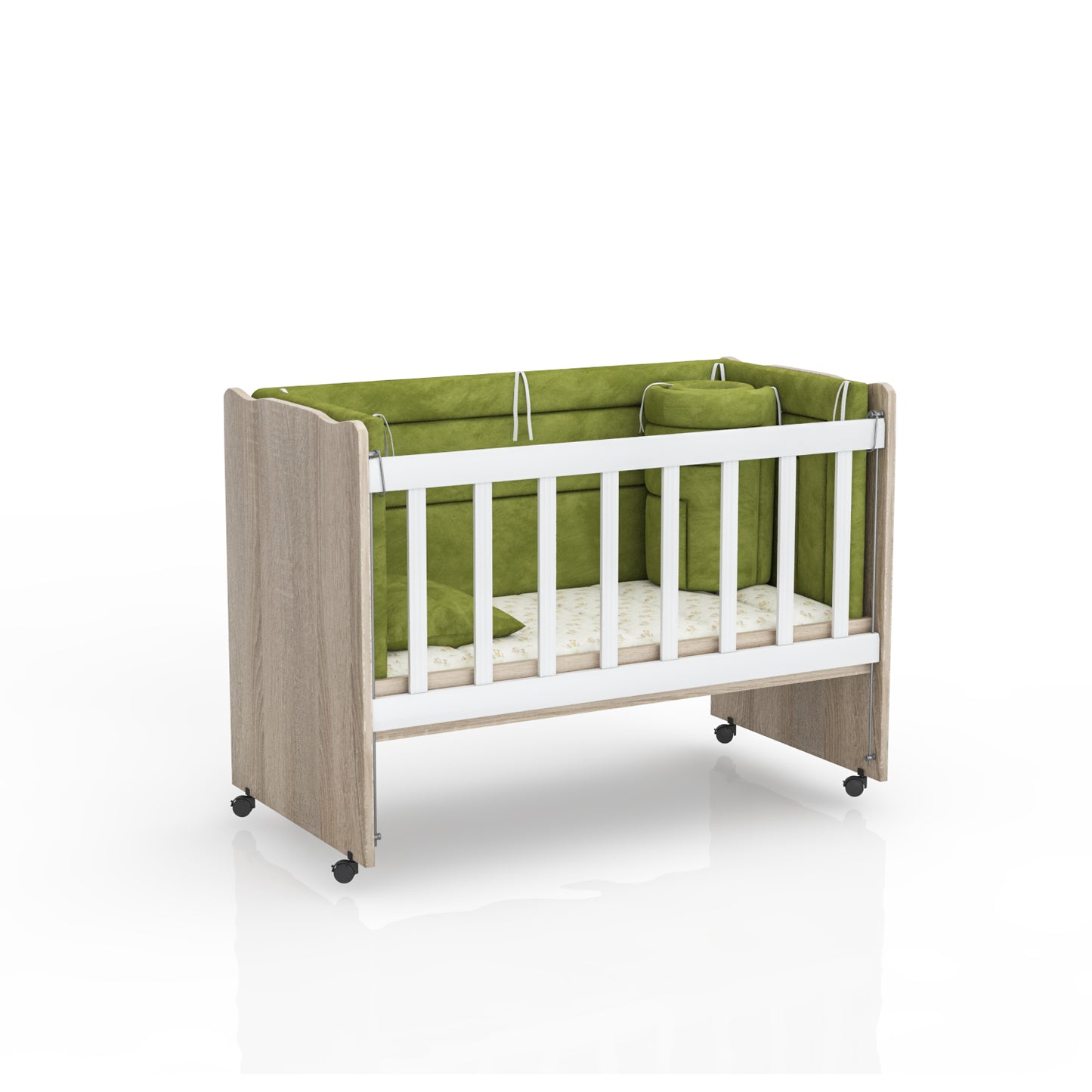 سرير مواليد خشبي