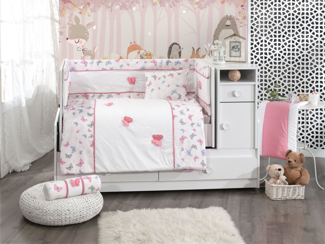 مفرش سرير مولود فراشة